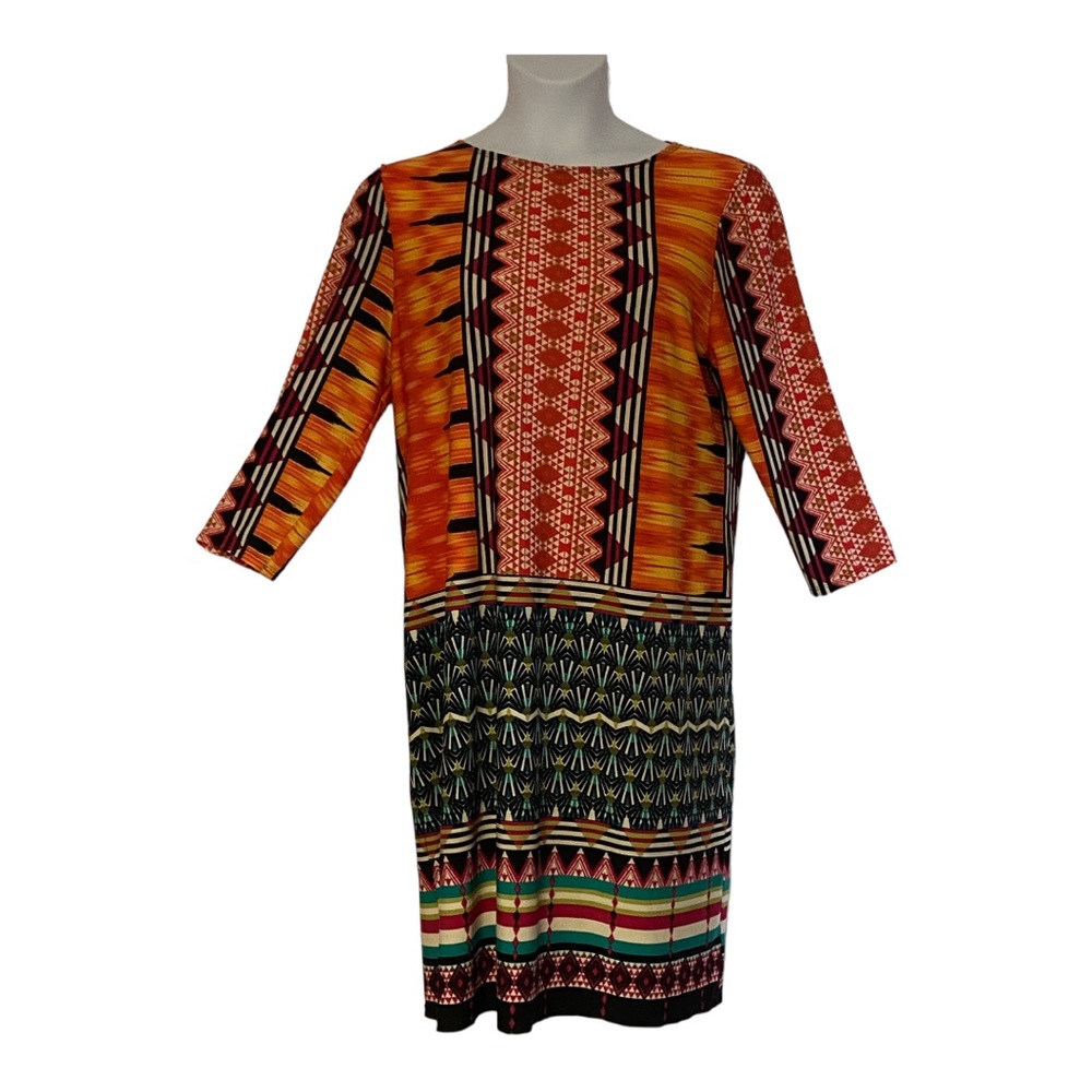 Monroe & Main Stretchy Shift Colorful Career Office Casual Church Vacation Dress - Picture 2 of 14